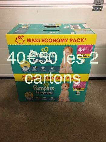 196 couches Pampers baby dry taille 4+