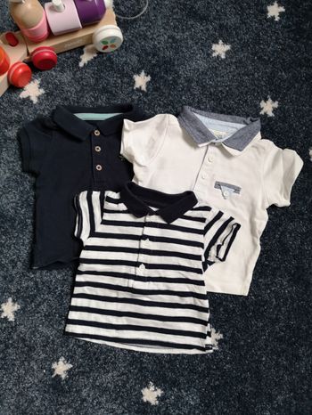 Lot de 3 polos bébé 3 mois