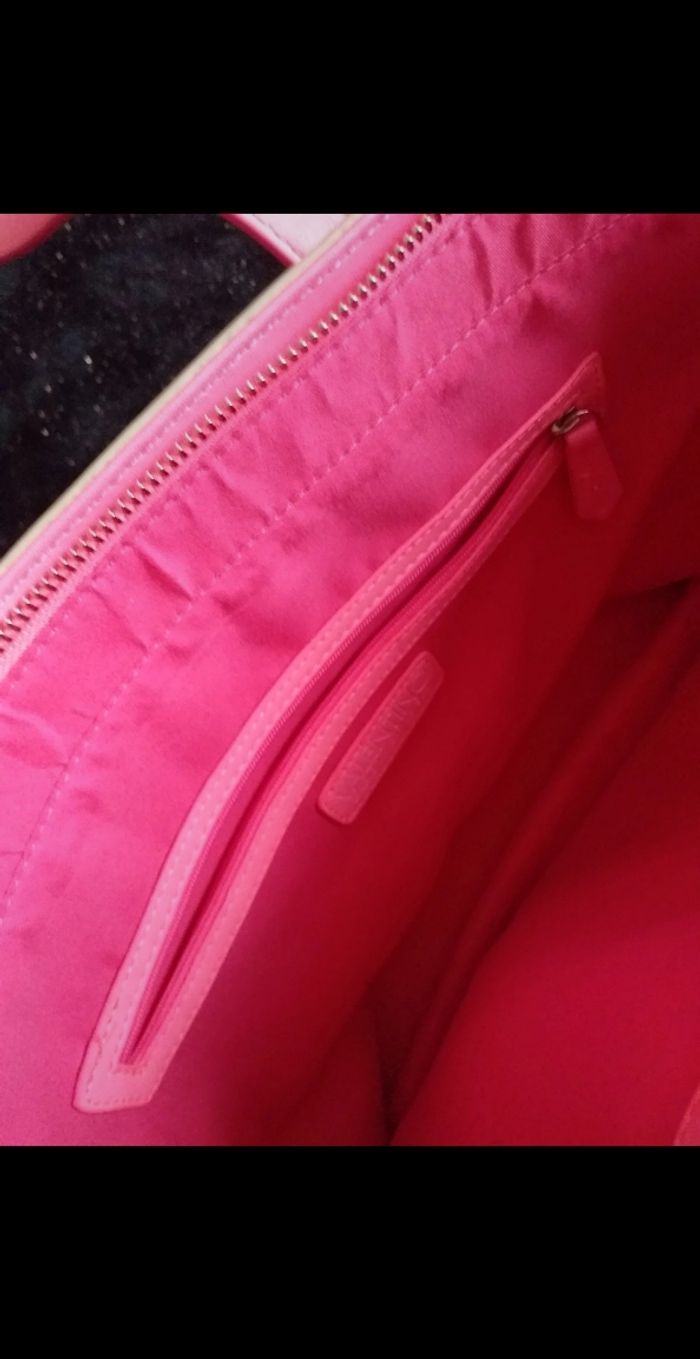 Sac cabas écru et fuschia - photo numéro 7