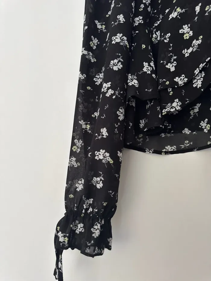 Blouse ouverte sur le devant à fleurs fluide et léger Pimkie - photo numéro 5