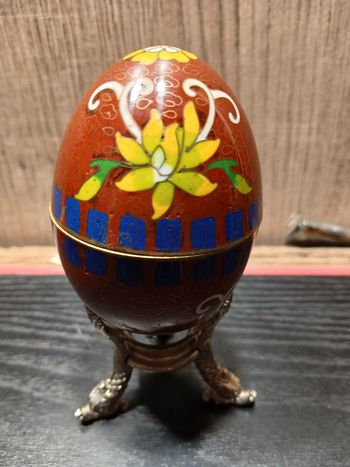 Ancien œuf cloisonné chinoise
