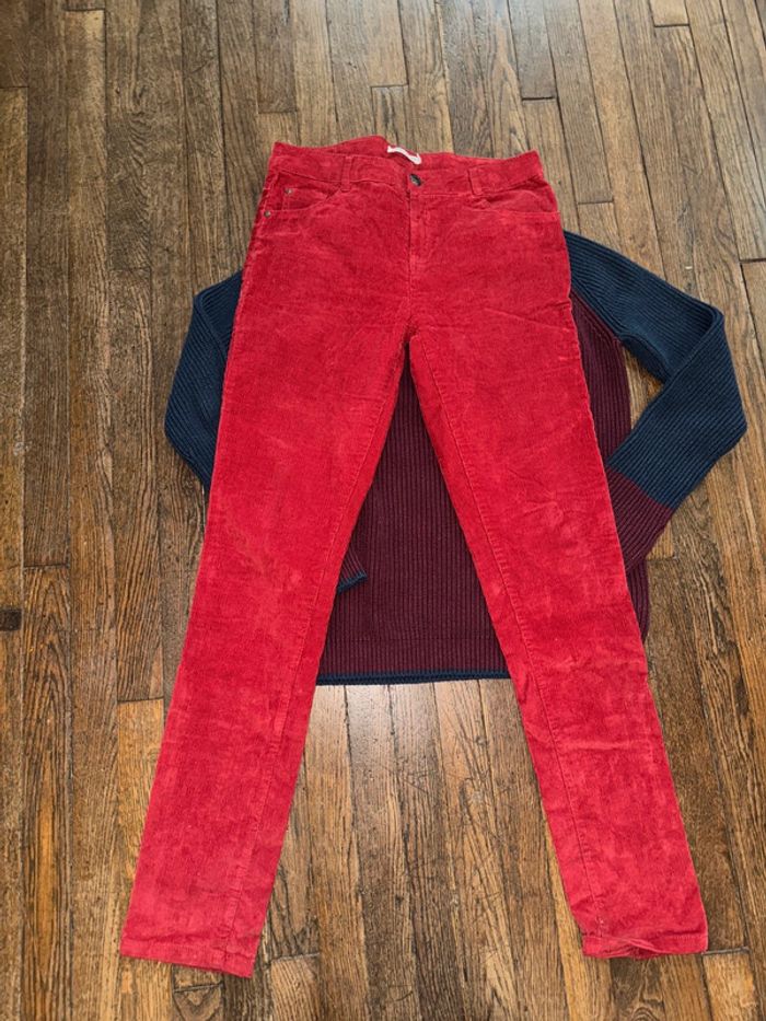 Pull okaidi et pantalon velour Monoprix  14 ans - photo numéro 3