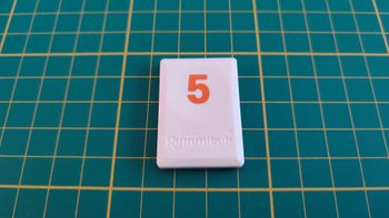 Tuile chiffre 5 cinq orange pièce détachée L'original Rummikub chiffres M&M Ventures 2014 #E31