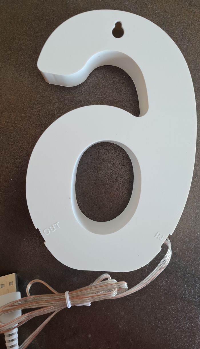 Lot de 3 chiffres lumineux (2-6-7) couleurs changeantes USB - photo numéro 7