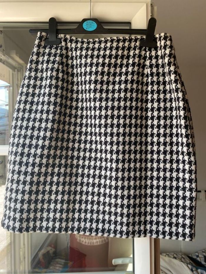 Jupe crayon/jupe courte imprimé pied-de-poule