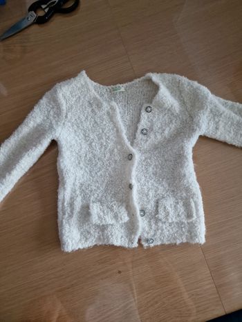 Gilet bouclette blanc united color of beneton