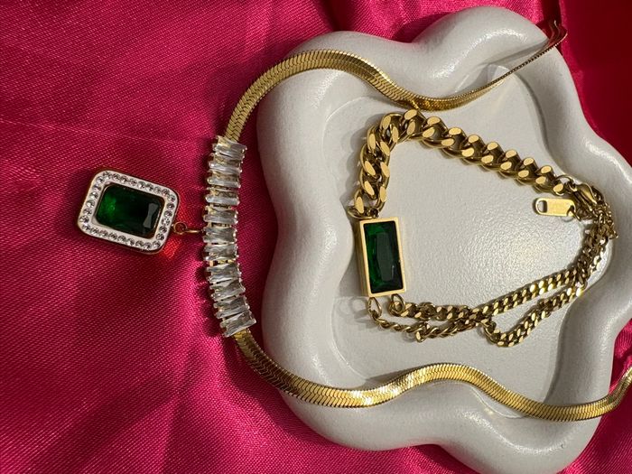 Collier et bracelet femme en acier inoxydable - photo numéro 2