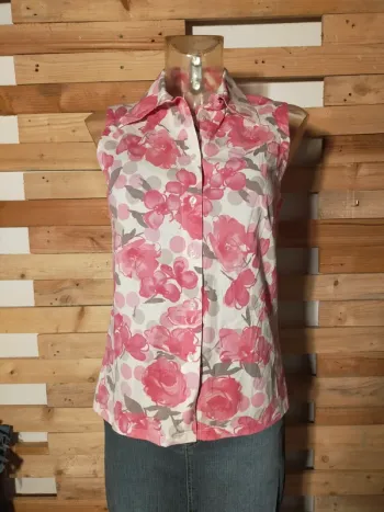 Chemisier sans manches rose T2