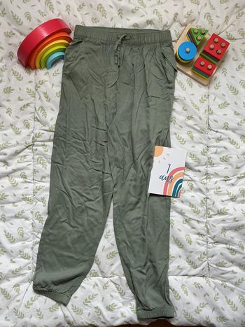 pantalon fluide kaki lien de serrage bas resserrés 7/8 ans H&M