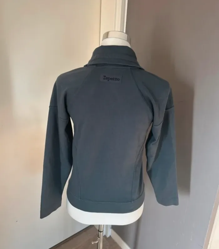 Repetto veste zippé, veste Sweat,  pull zippé bleu gris taille M/38 - photo numéro 2