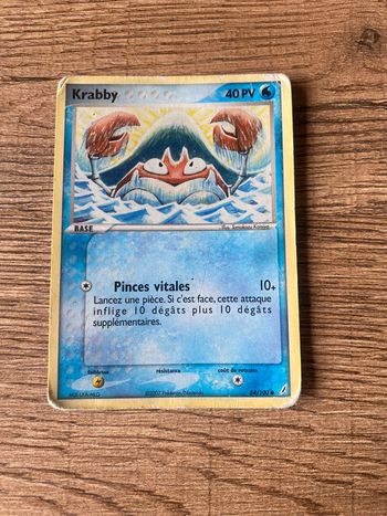 Carte Pokémon Krabby 54/100 2007