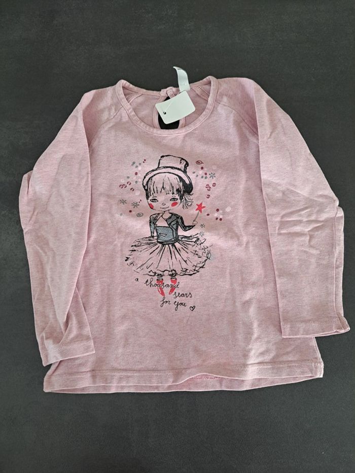 sous pull manche longue rose noppies 4 ans