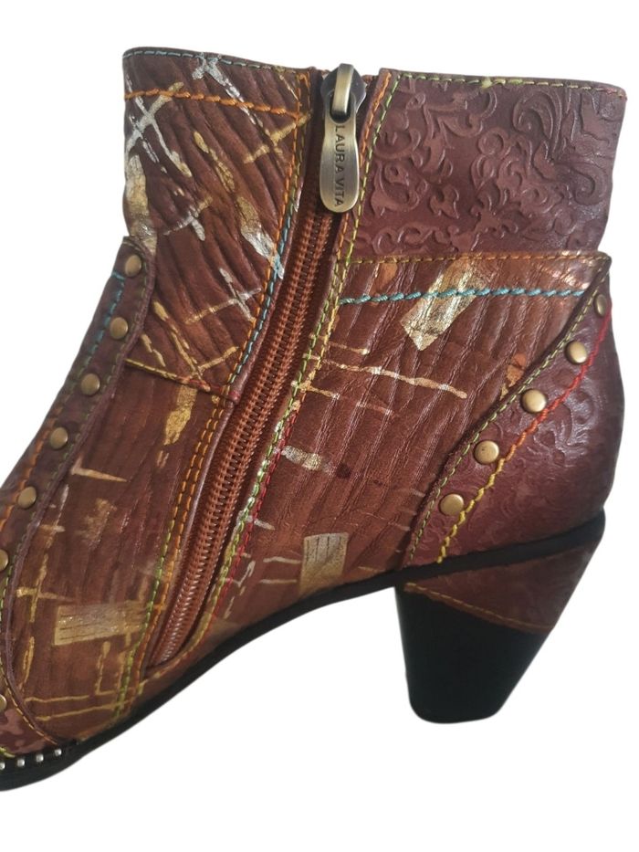 Bottines Laura Vita -Cuir Travaillé & Esprit Arty -Pointure 40
- photo numéro 5