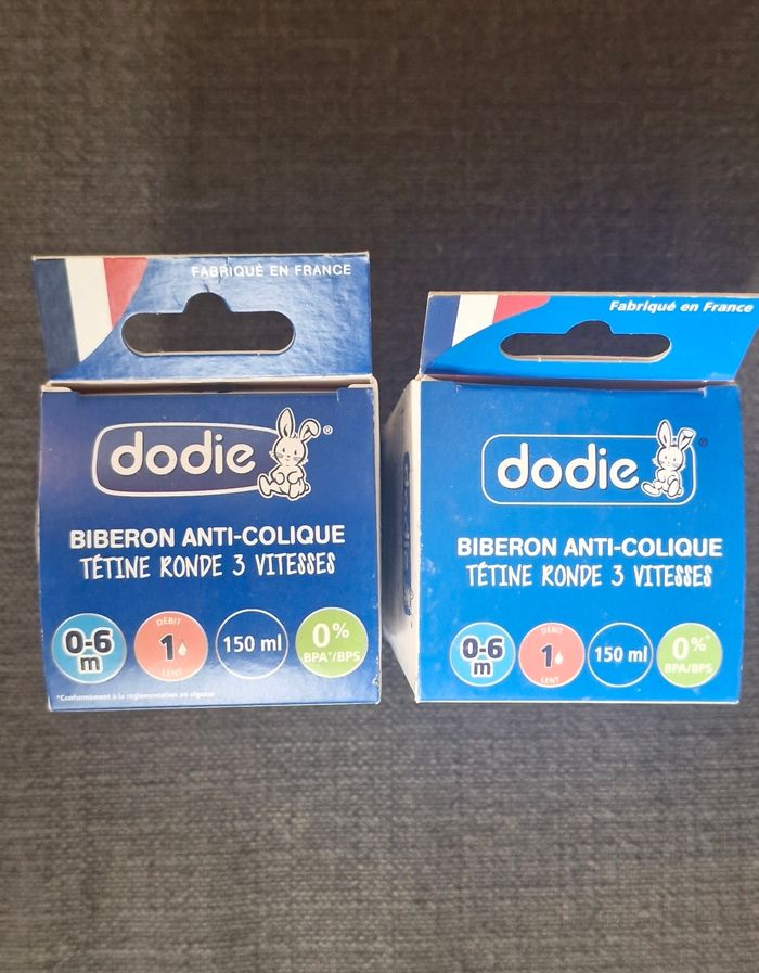 Dodie 2 biberons plastique 150ml tétines rondes anti-coliques - photo numéro 4