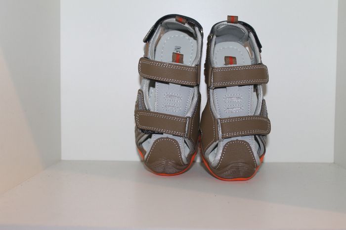 jolies sandales nus pieds marron et orange 35 - photo numéro 3