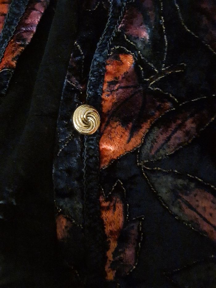 Veste vintage imprimée boutons dorés - photo numéro 8