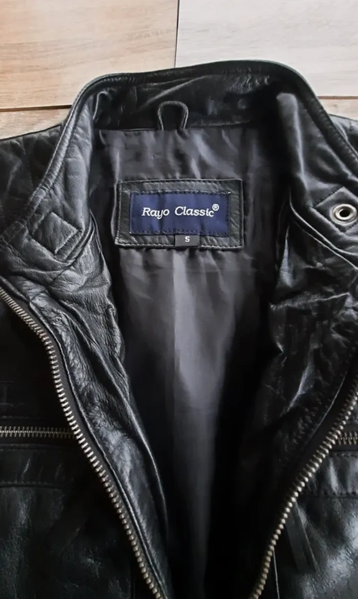 Blouson noir imitation cuir, homme, Rayo Classic, taille S/36 - photo numéro 4