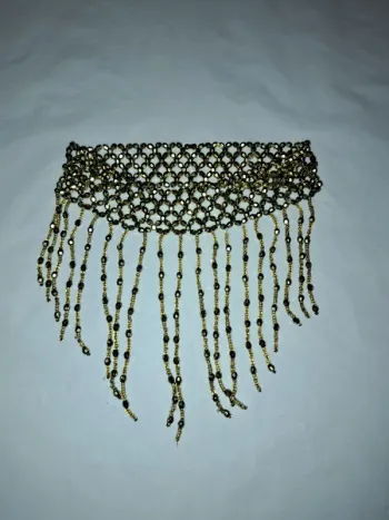 Bijou de tête doré à franges – Style oriental / bohème
