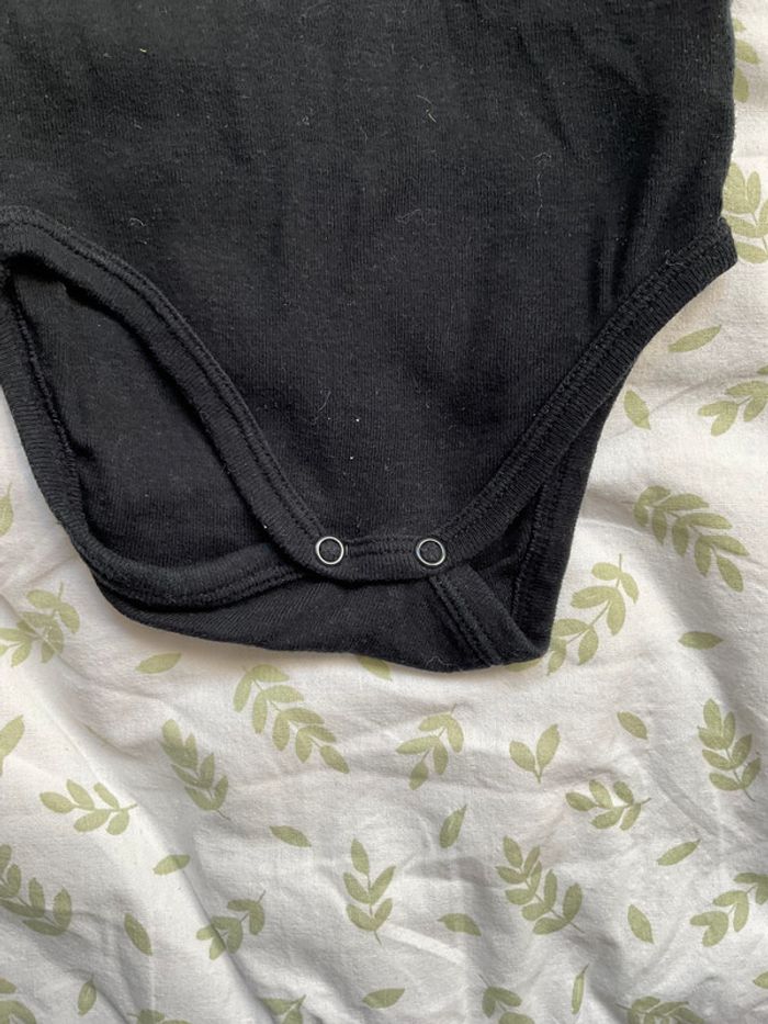 body manches courtes noir impression banane 12 mois - photo numéro 4