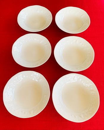 Ensemble 6 coupelles en porcelaine de Limoges vintage