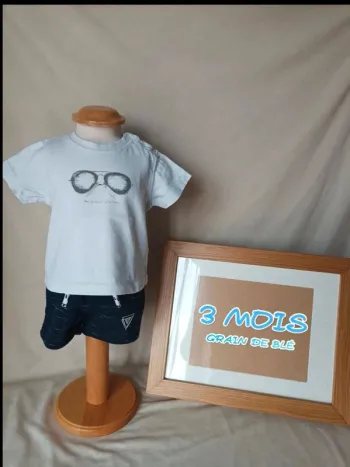 Tee-shirt manches courtes Grain de Blé garçon 3 mois