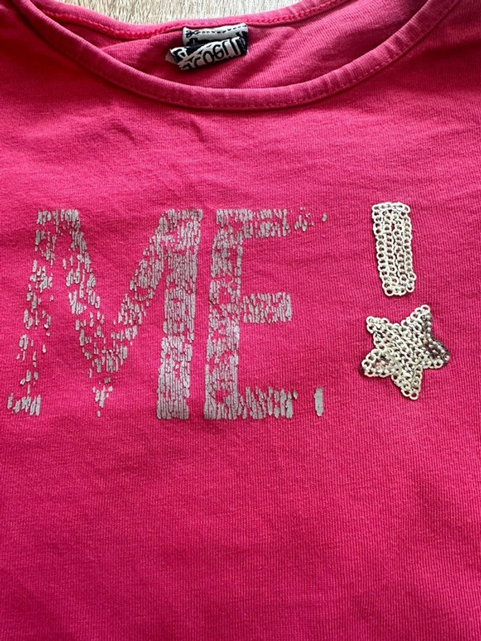 T-shirt rose sequins brillants - photo numéro 2