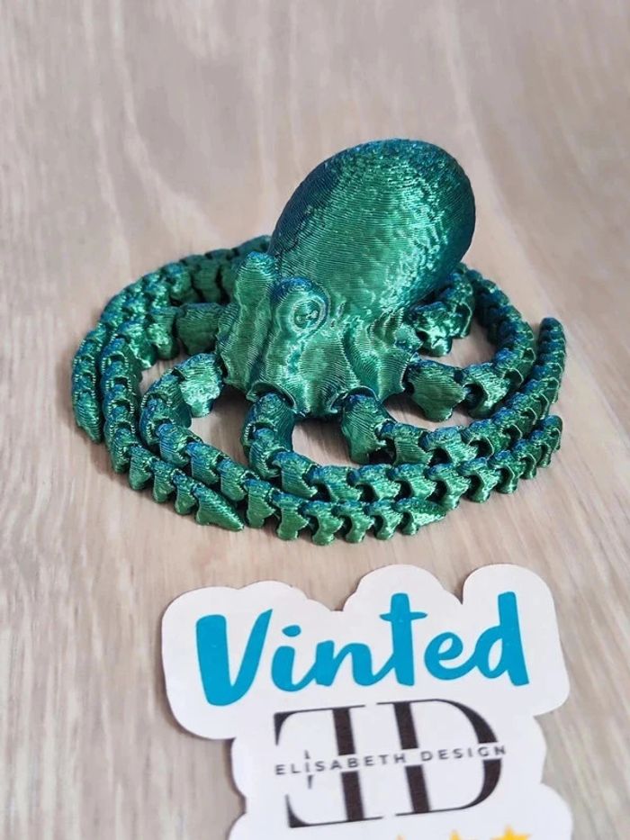 Poulpe couleur irisé, impression 3D - photo numéro 2