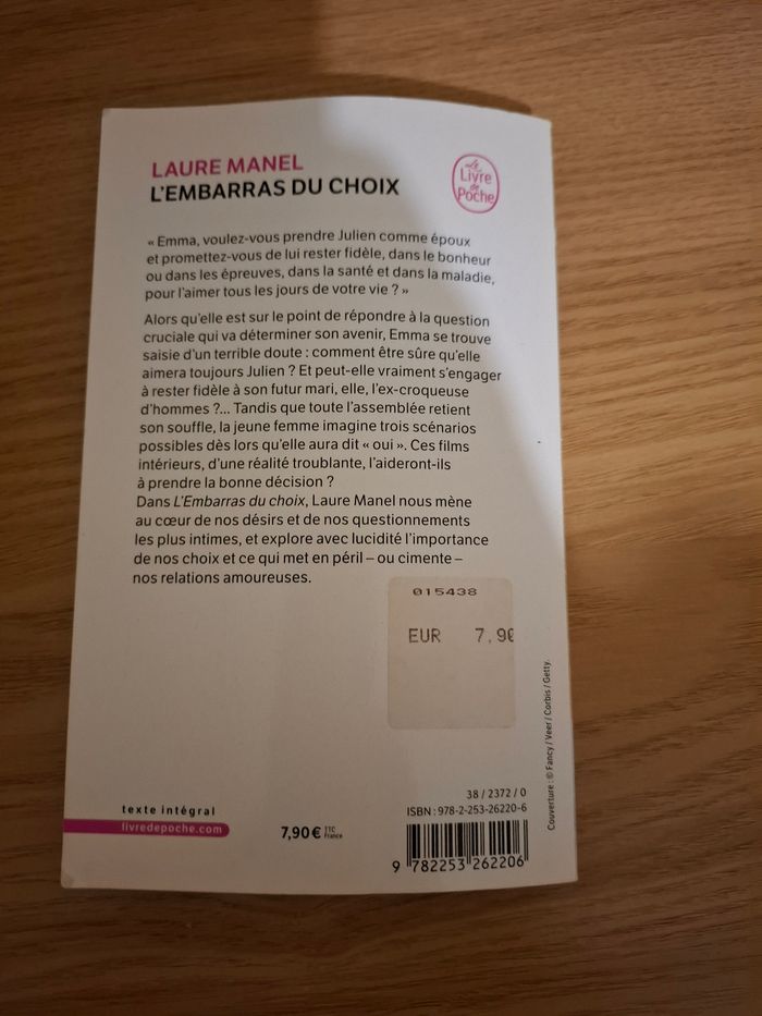 Livre  Laure Manel  L'embarras du choix - photo numéro 2
