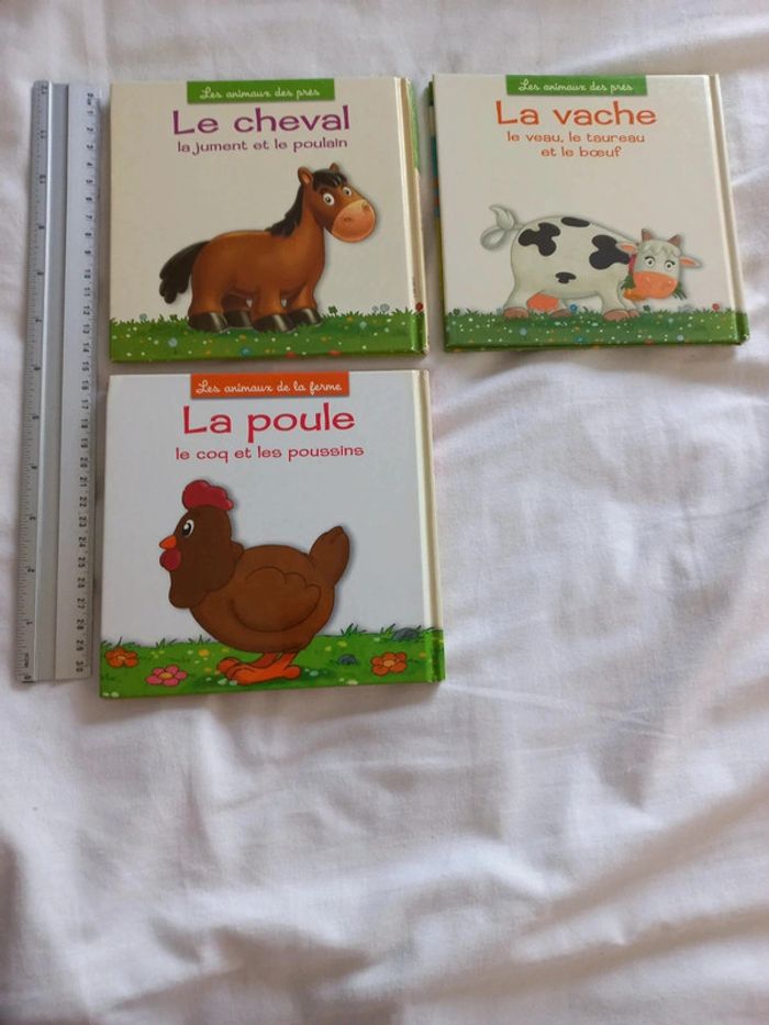 Lot de 3 livres la poule,la vache et le cheval editions atlas - photo numéro 2