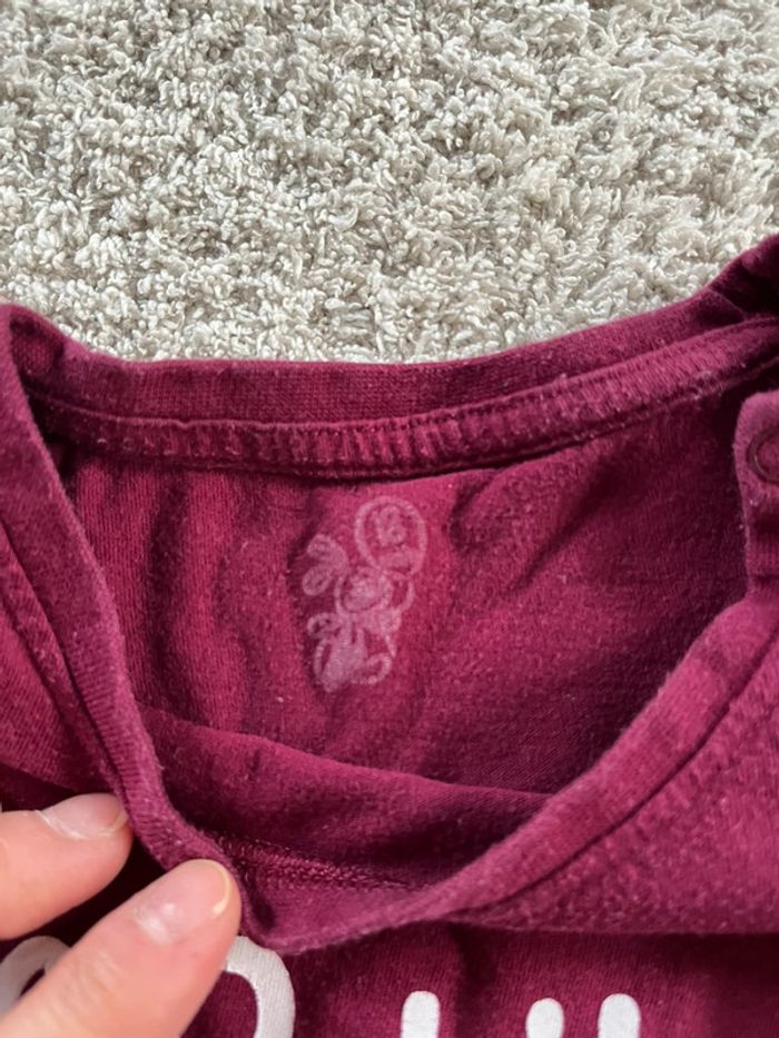 Teeshirt manches longues bordeaux « le champion de maman » 18 mois - photo numéro 3