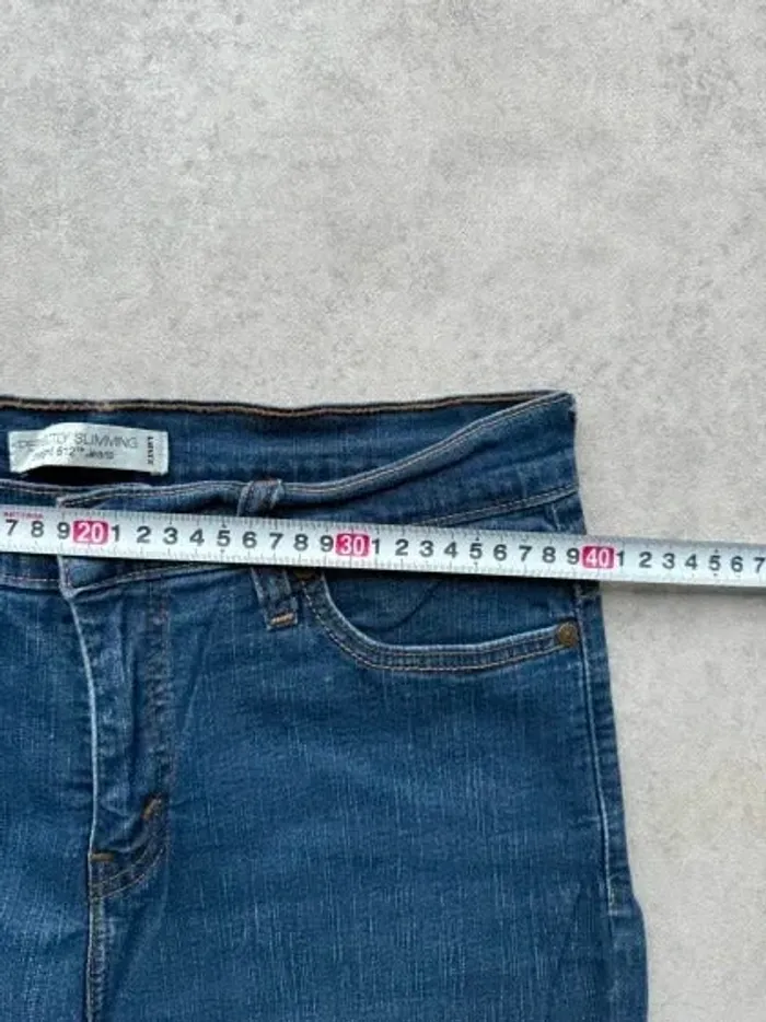 Jeans Levi's 512 W30 FR40 coupe droite bleu Femme Women pan531b - photo numéro 3