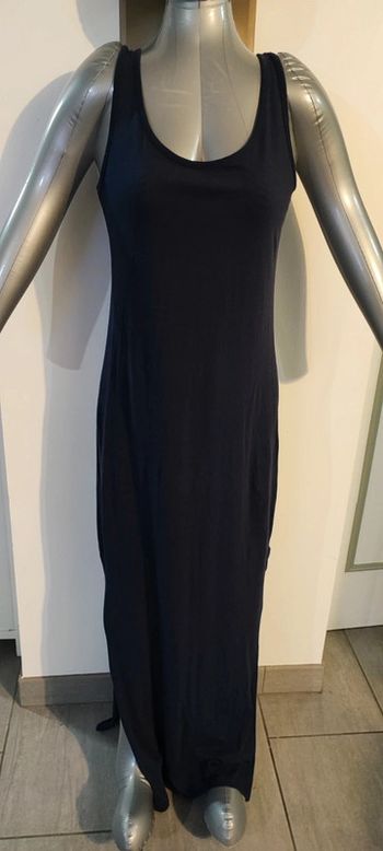 Robe longue bleue à bretelles T:L