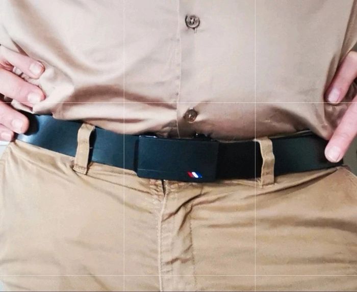 A26 ceinture homme d'affaire simili cuir noir boucle automatique - photo numéro 5