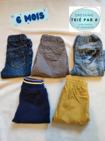 Lot 5 pantalons/jean 6 mois