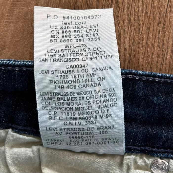 Jean/pantalon bleu marine Levi's Mid Rise Skinny, femme, taille W 26 (36 taille française) - photo numéro 10