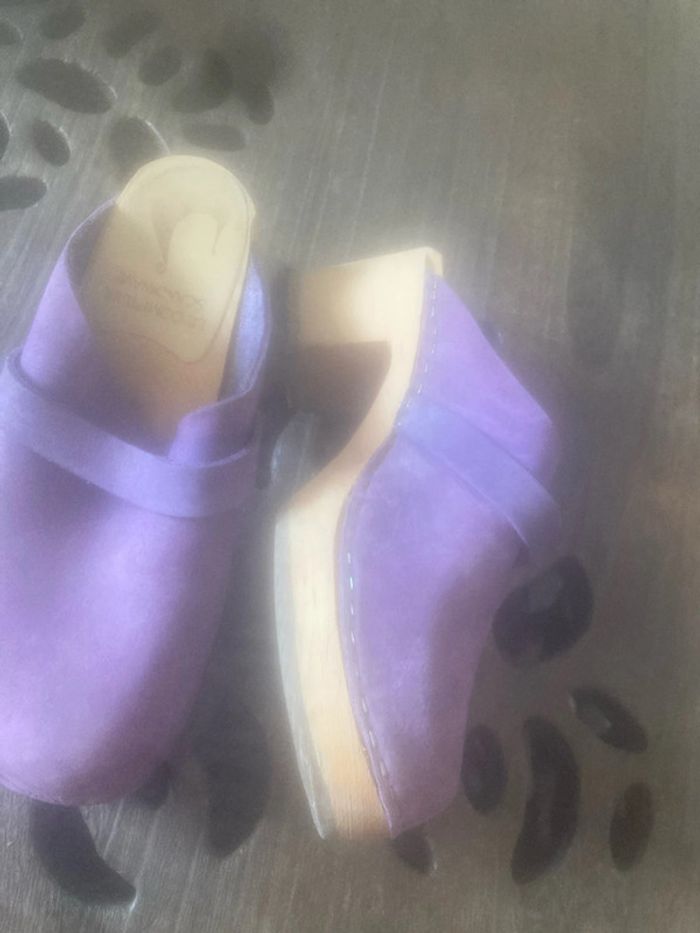 Sabots cuir violet T37 - photo numéro 4