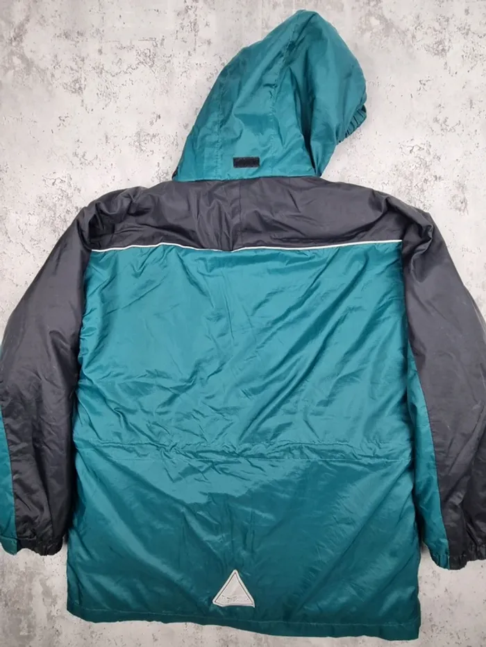 Doudoune à capuche L.L. Bean verte et noire – Taille XL (mesures en photos) - photo numéro 3