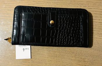 Porte monnaie effet croco noir pimkie