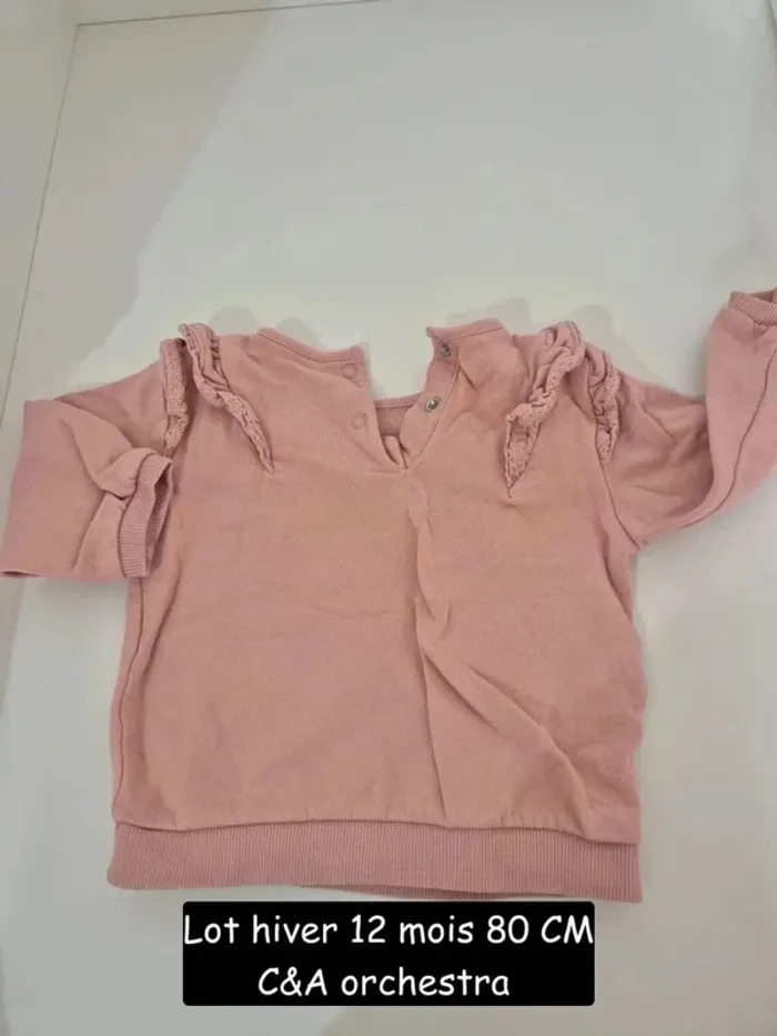 Lot hiver 9 - 12 mois 80 cm C&A baby ensemble joggings et sweat dernière collection - photo numéro 15