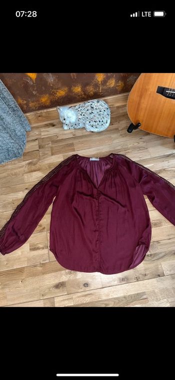 Blouse bordeau see u soon tres Bon etat t1