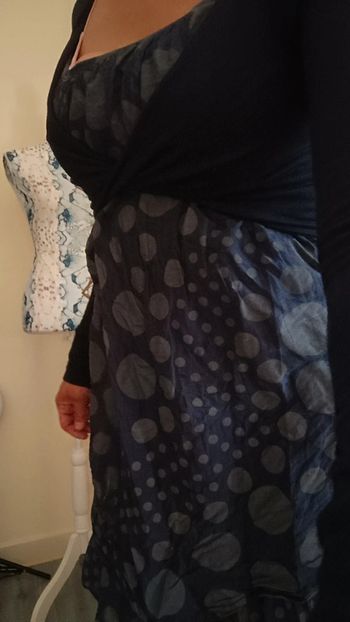 Robe mi saison manches longues façon Boléro