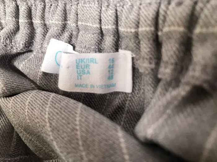 Pantalon ligné gris et blanc Primark - Taille 44 - photo numéro 4