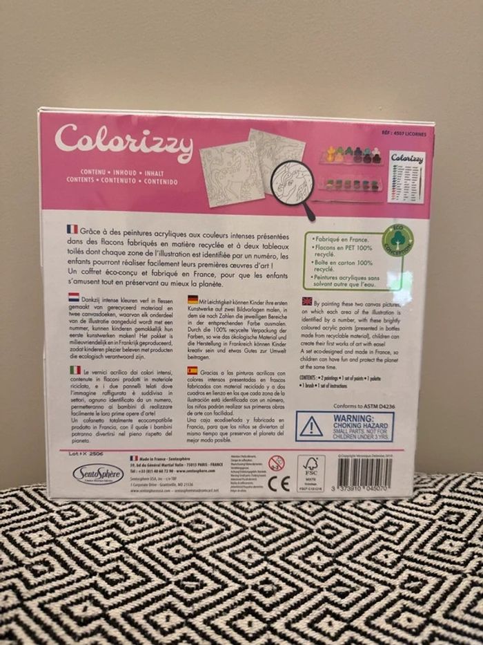 Sentosphere - Colorizzy Coffret de peinture licornes - 6 ans - photo numéro 2
