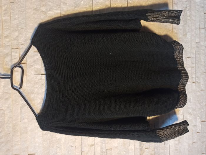 Pull Femme Noir et Marron Taille M - photo numéro 5