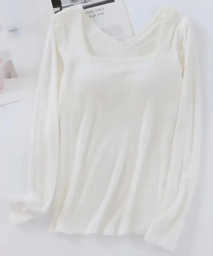 T shirt manche longue brassière rembourrée intégrée - photo numéro 2