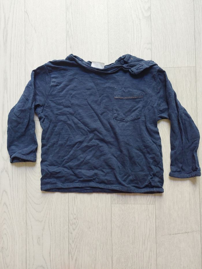 Lot 3  t-shirts manches longues 86cm - photo numéro 2