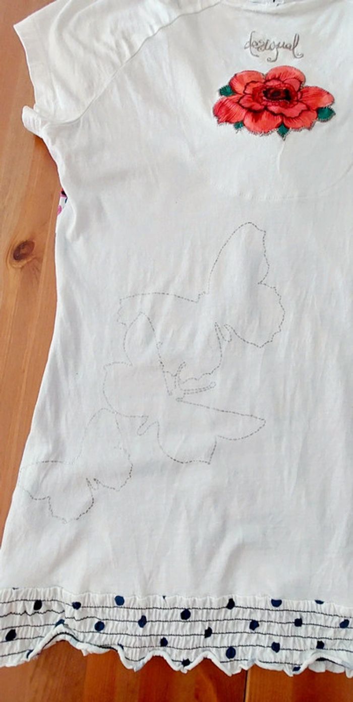 Très joli Top Desigual L blanc - photo numéro 4