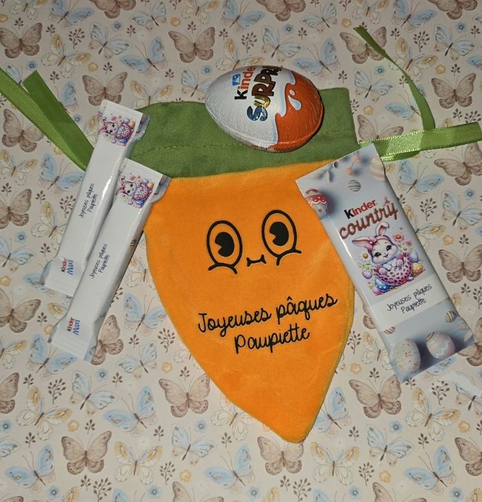 Pochon paque forme carotte