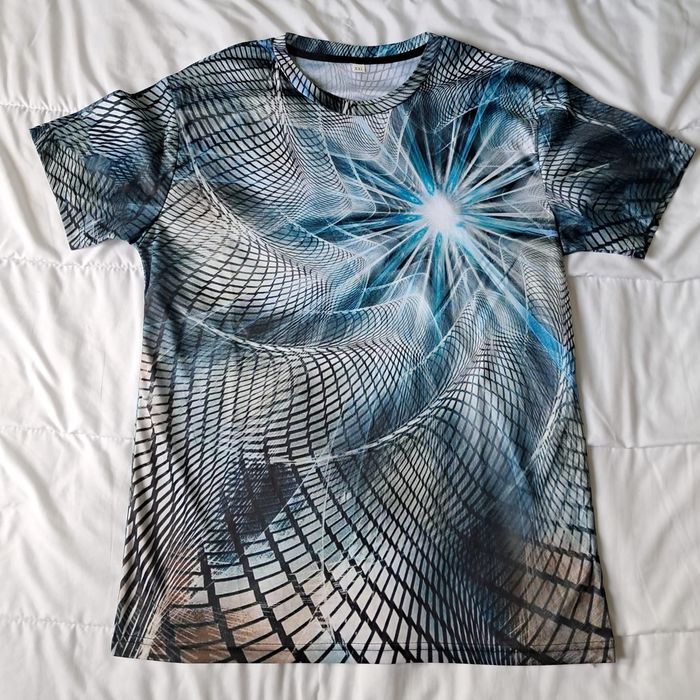 T shirt original dégradé bleu Taille L