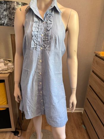 Robe chemise bleue